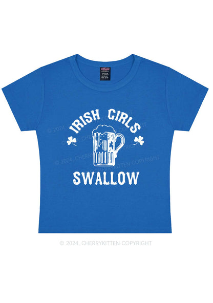 Irish Girls Swallow St Patricks Y2K Baby Tee Cherrykitten