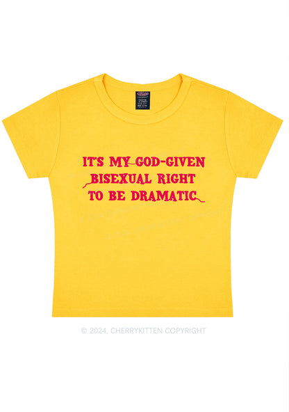 God-Given Bisexual Right Y2K Baby Tee Cherrykitten