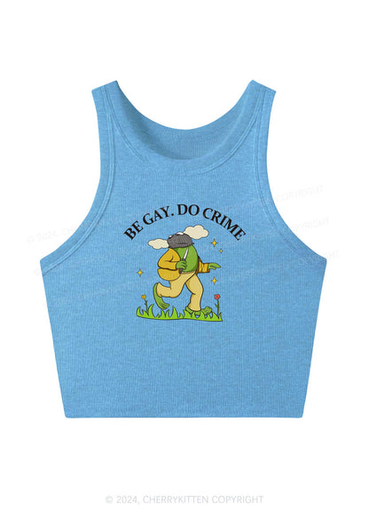 Be Gay Do Crime Frog Y2K Crop Tank Top Cherrykitten