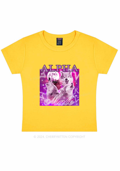 Alpha Male Wolf Y2K Baby Tee Cherrykitten