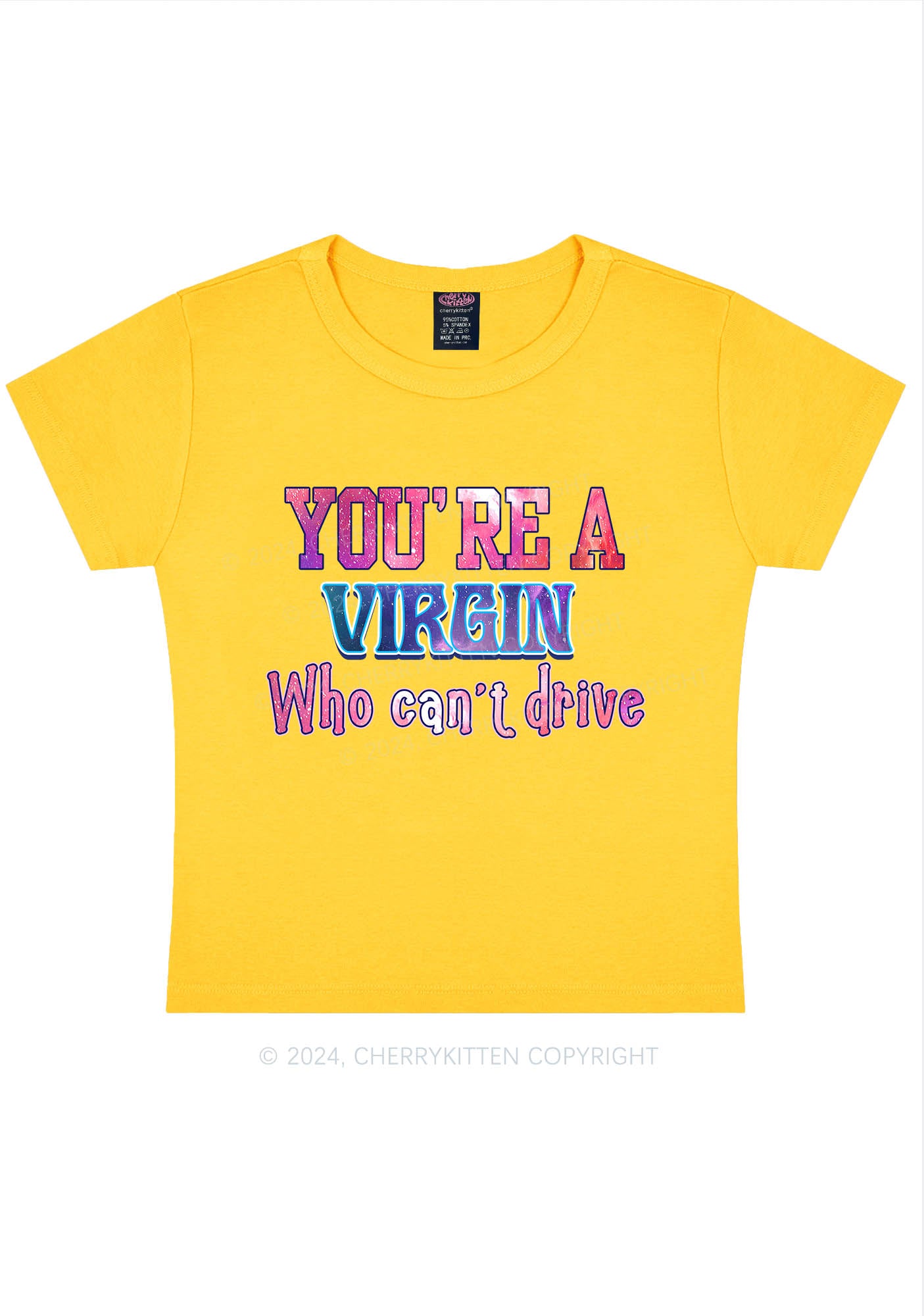 You're A Virgin Y2K Baby Tee Cherrykitten