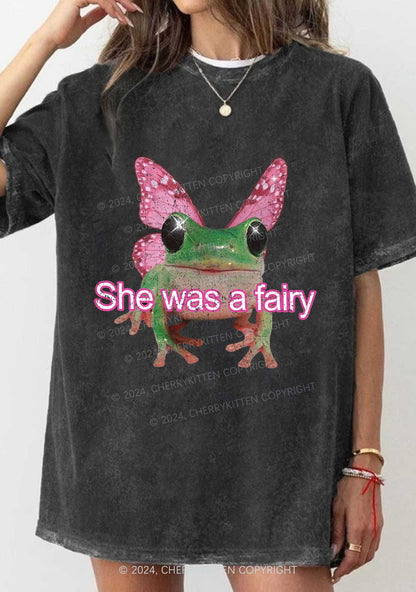 Fairy Frog Y2K Washed Tee Cherrykitten