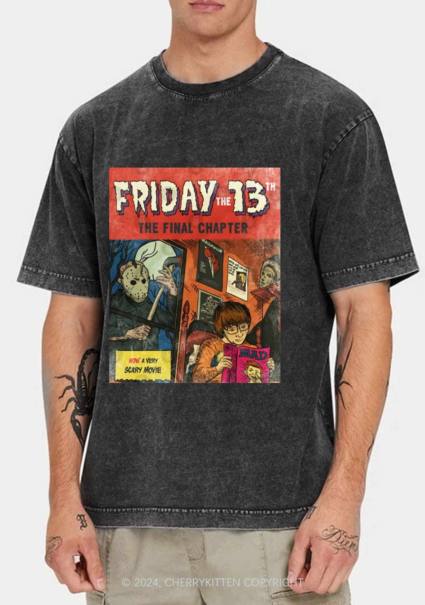 Halloween Friday Final Chapter Y2K Washed Tee Cherrykitten