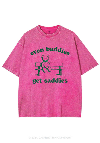 Saddies Bear Y2K Washed Tee Cherrykitten