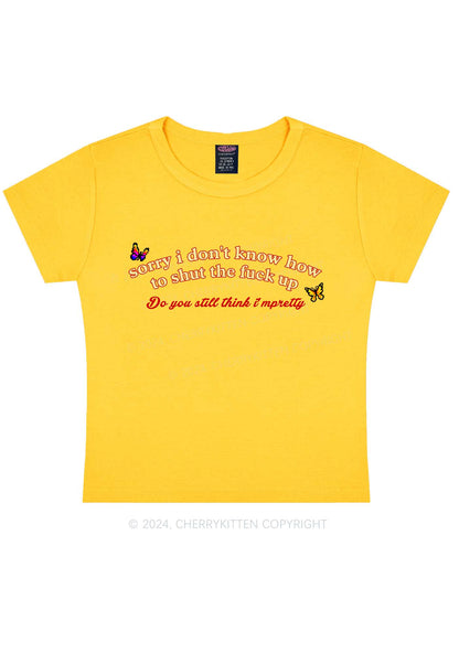 How To Shut Up Y2K Baby Tee Cherrykitten