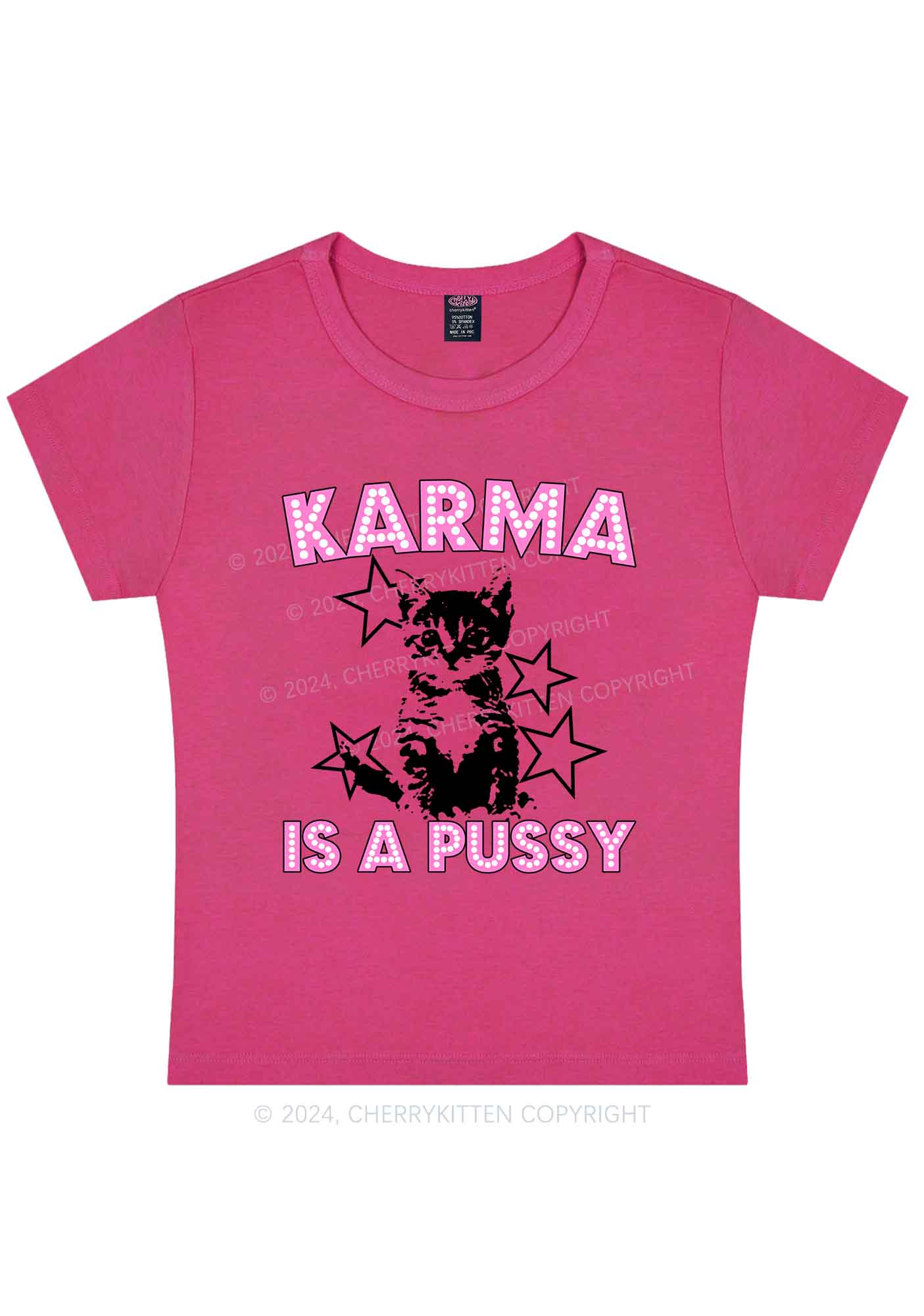 Karma Puxxy Y2K Baby Tee Cherrykitten