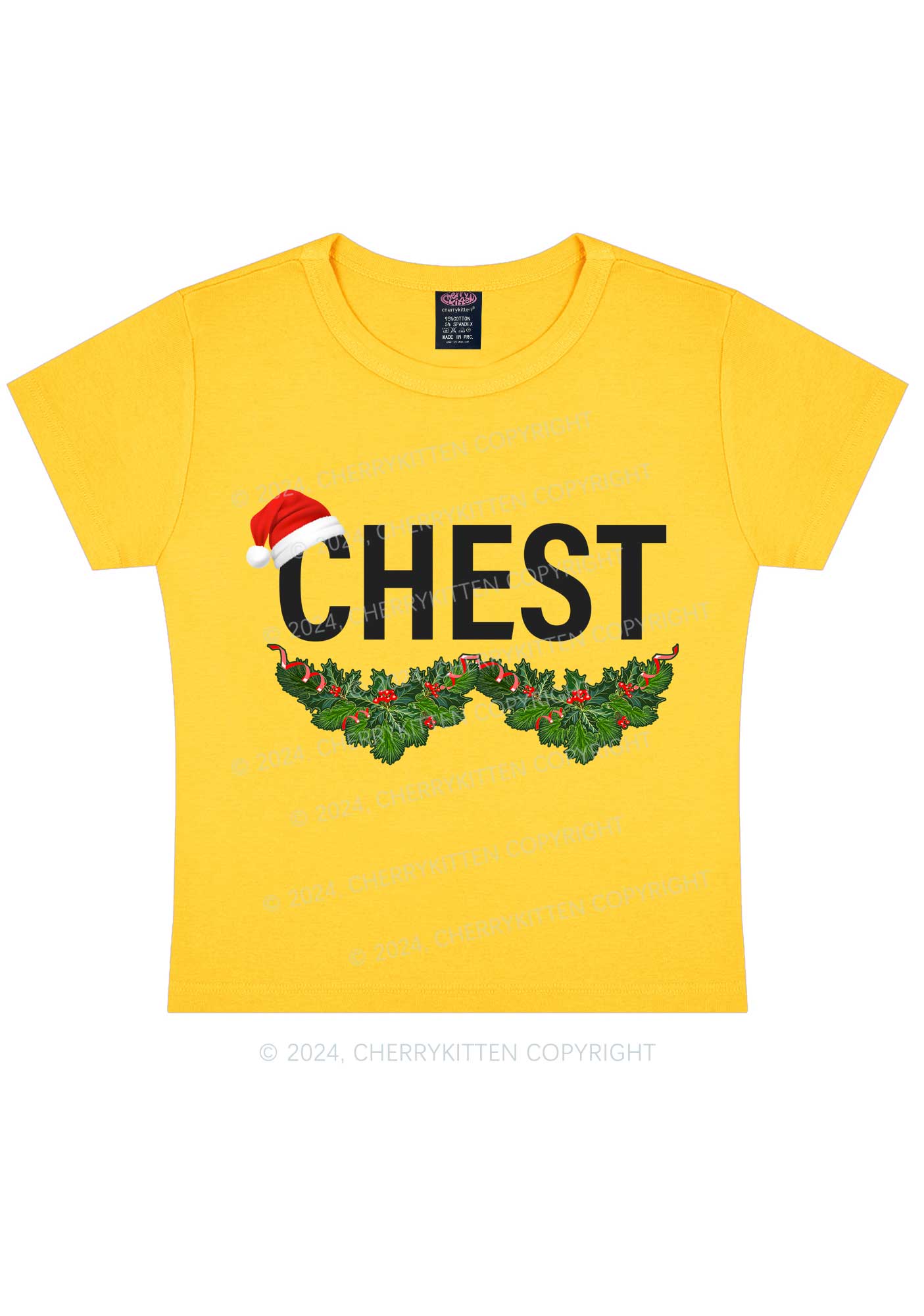 Christmas Chest Y2K Baby Tee Cherrykitten