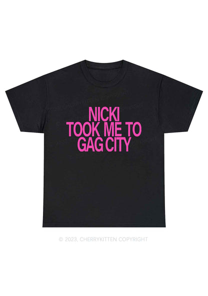 Took Me To Gag City Y2K Chunky Shirt Cherrykitten