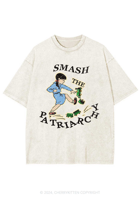 Smash The Patriarchy Y2K Washed Tee Cherrykitten