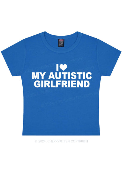 I Love My Autistic GF Y2K Valentine's Day Baby Tee Cherrykitten