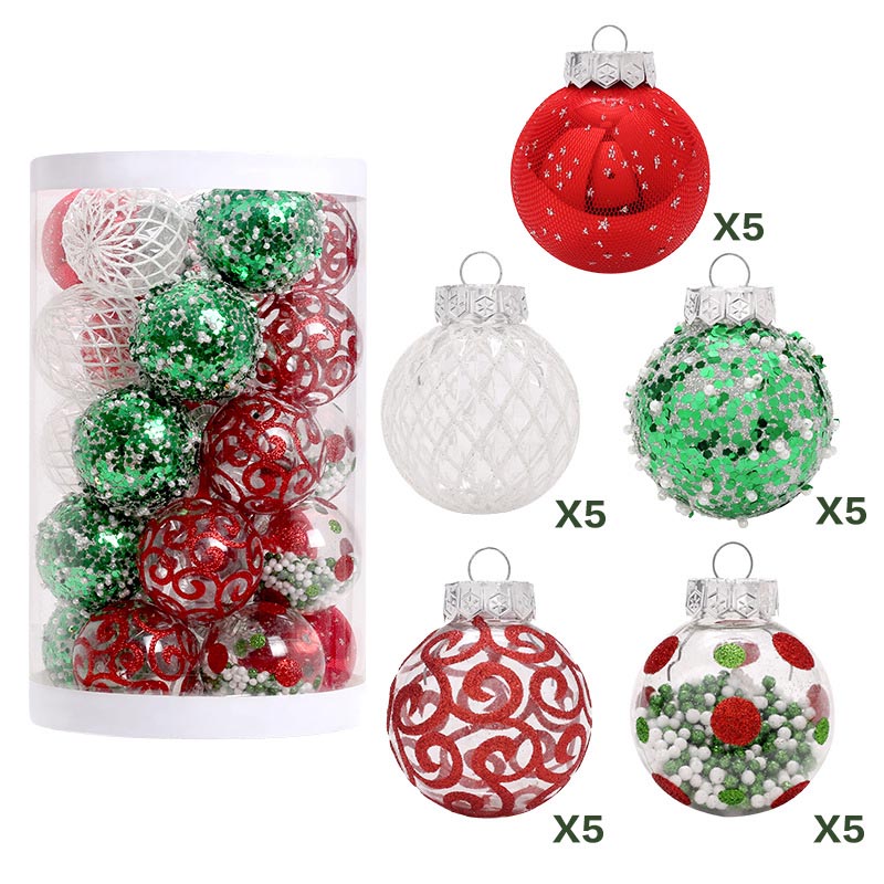 PET Painted Y2K Christmas Ball Set