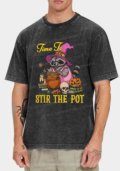 Halloween Stir The Pot Y2K Washed Tee Cherrykitten