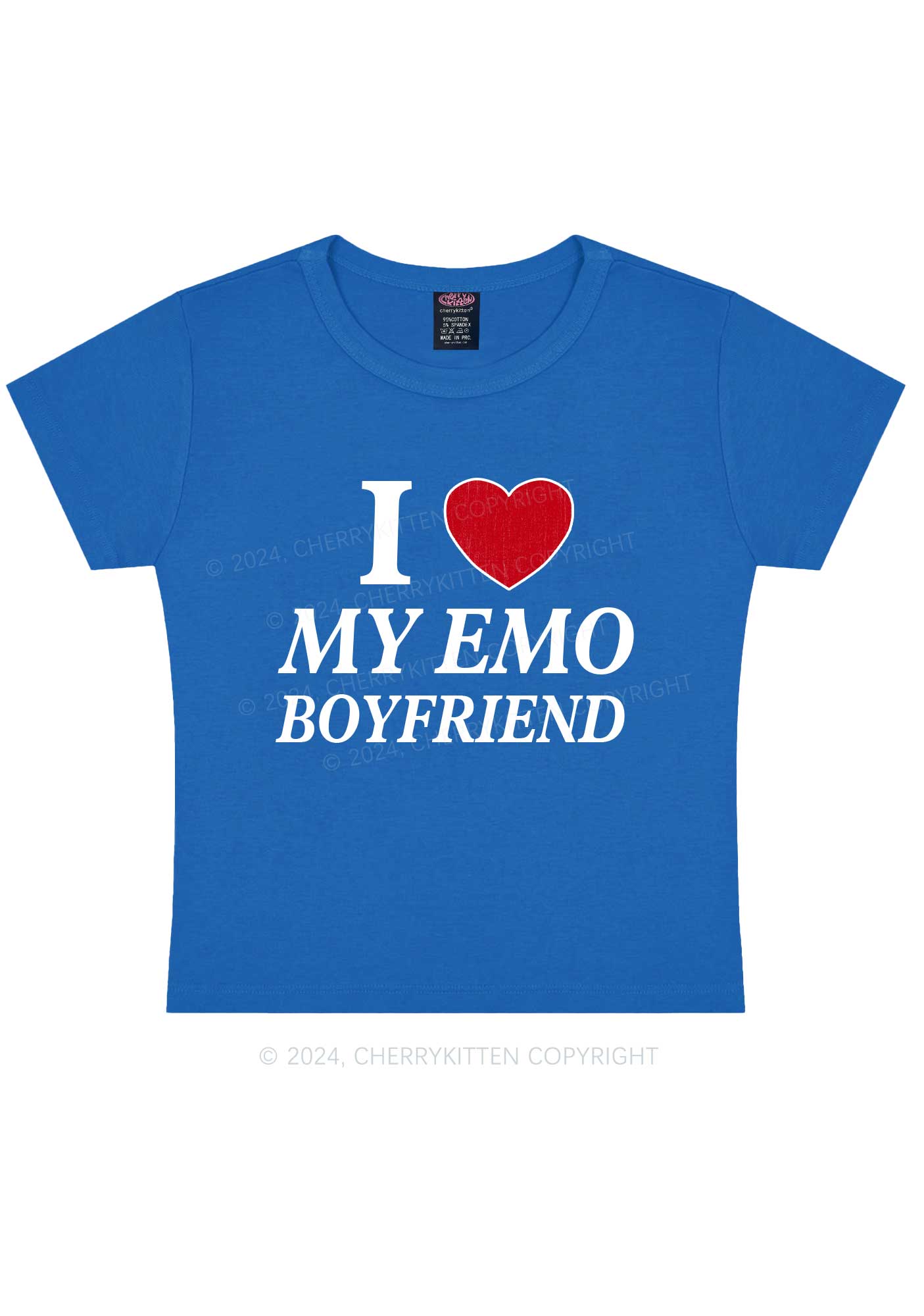 I Love My Emo BF Y2K Valentine's Day Baby Tee Cherrykitten