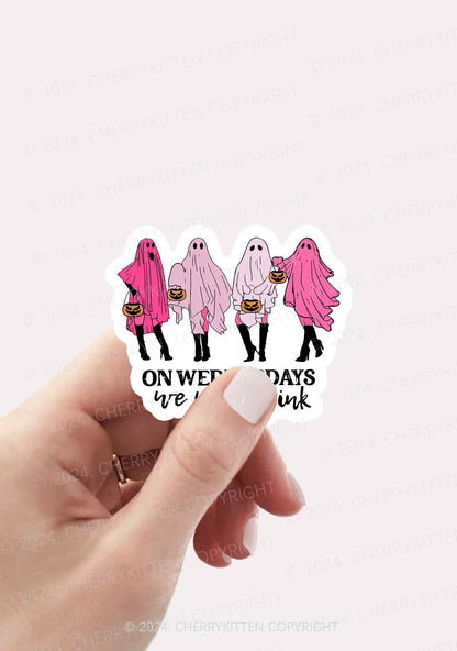 Pink Ghost Halloween 1Pc Y2K Sticker Cherrykitten