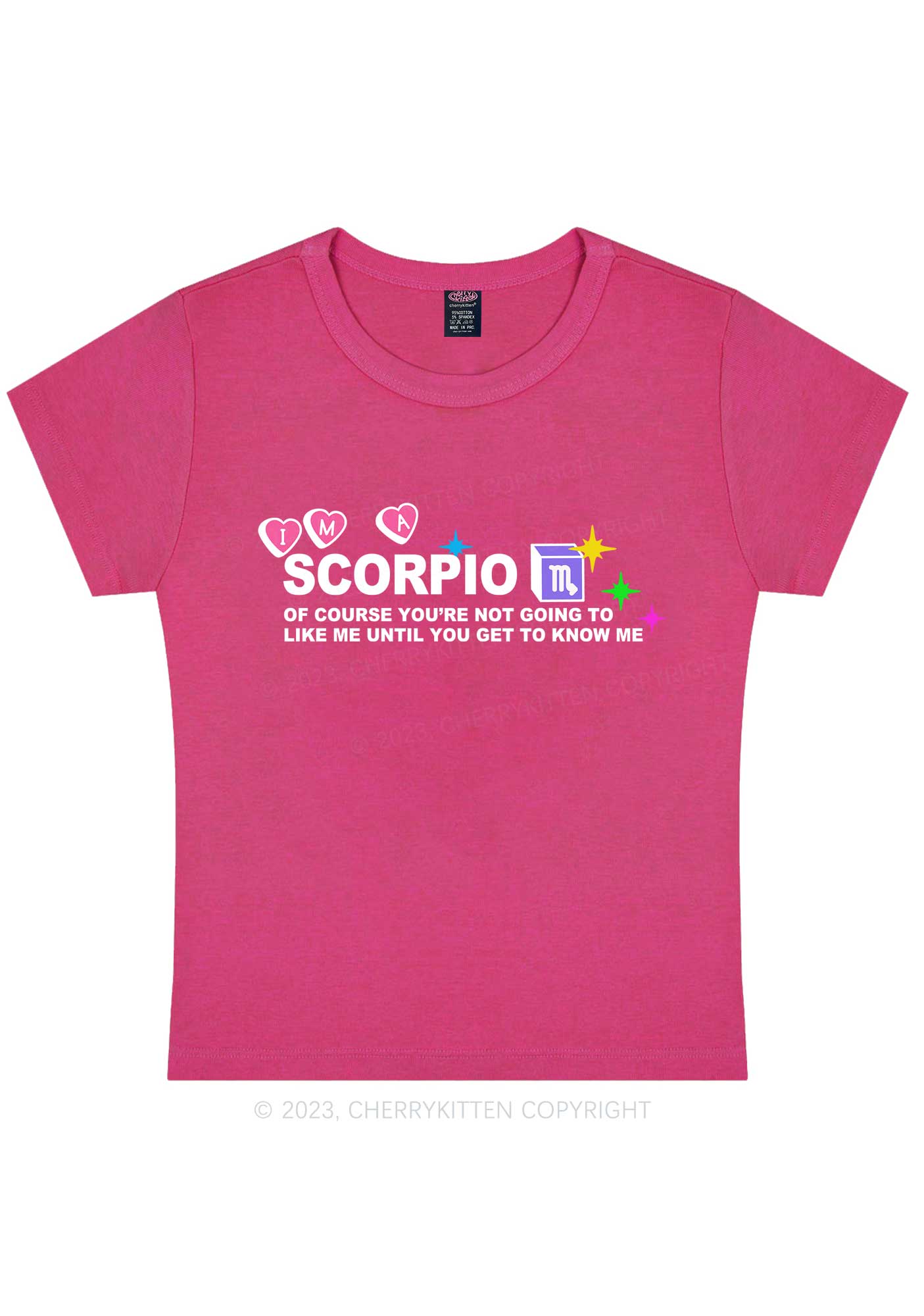 Curvy I'm A Scorpio Y2K Baby Tee Cherrykitten