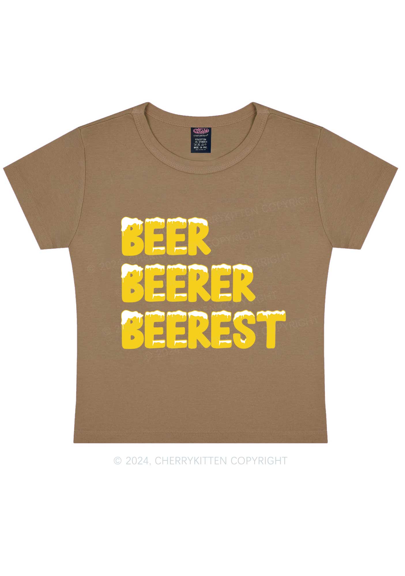 Beer Beerer Beerest Y2K Baby Tee Cherrykitten