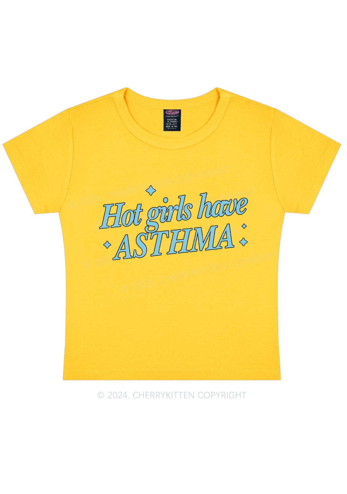 Hot Girls Have Asthma Y2K Baby Tee Cherrykitten