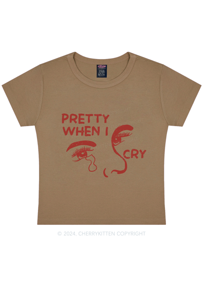 Pretty Cry Y2K Baby Tee Cherrykitten