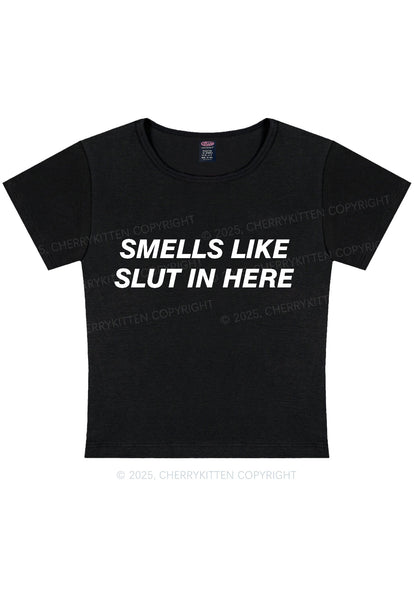 Smells Like Slxt Y2K Baby Tee Cherrykitten