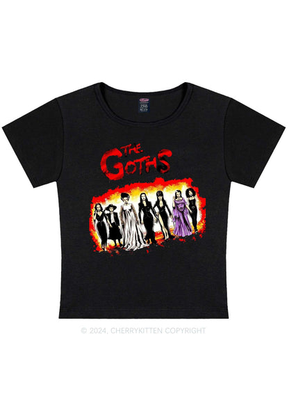 Halloween The Goths Y2K Baby Tee Cherrykitten