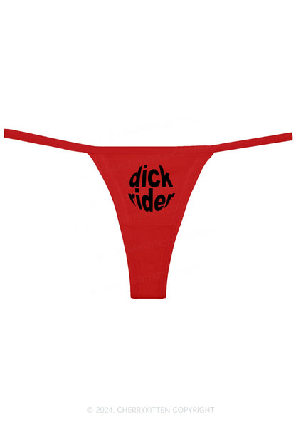 Big Dxxk Rider Y2K Flat String Thong Cherrykitten