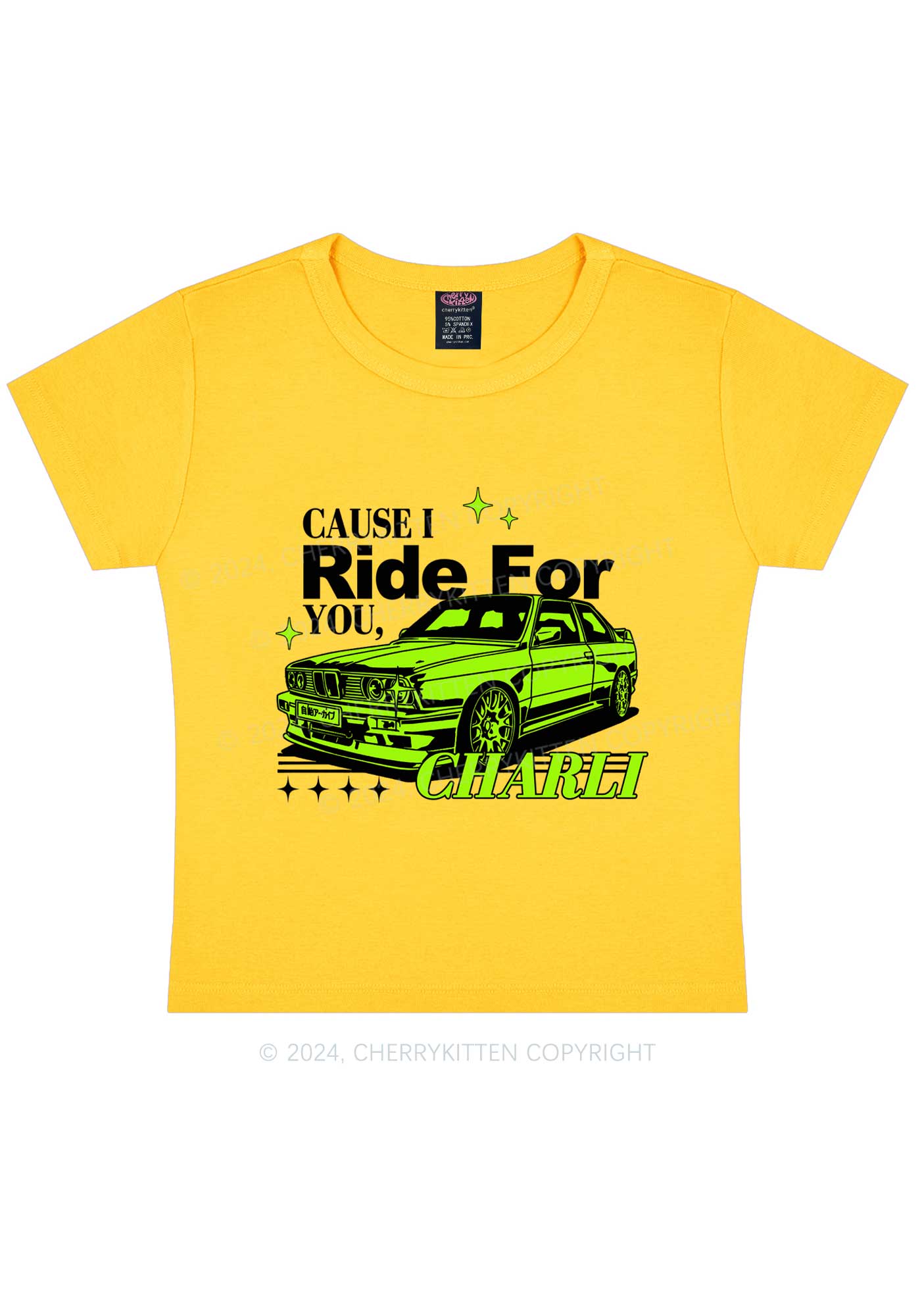 Ride For CX Y2K Baby Tee Cherrykitten