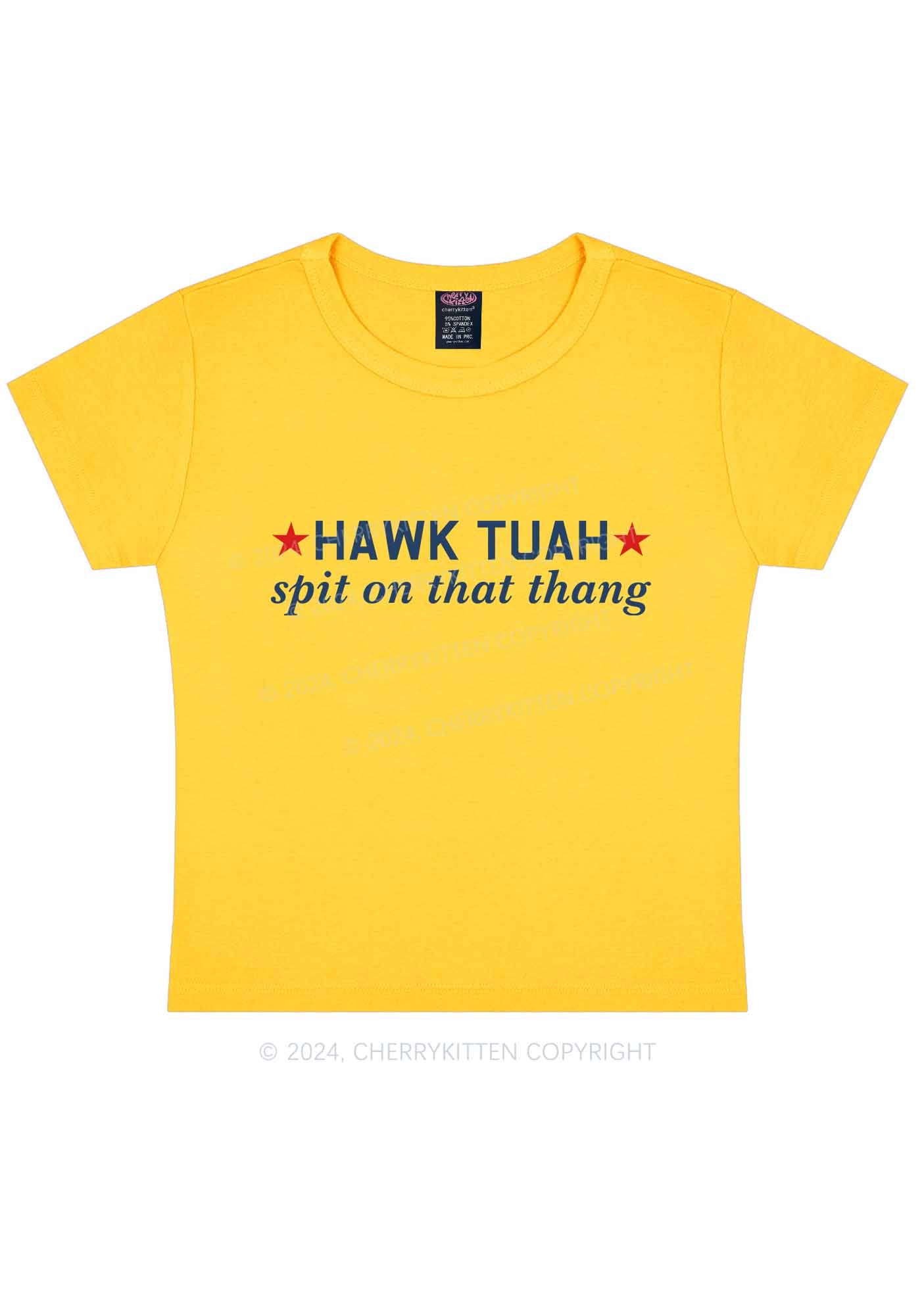 HAWK TUAH Y2K Baby Tee Cherrykitten