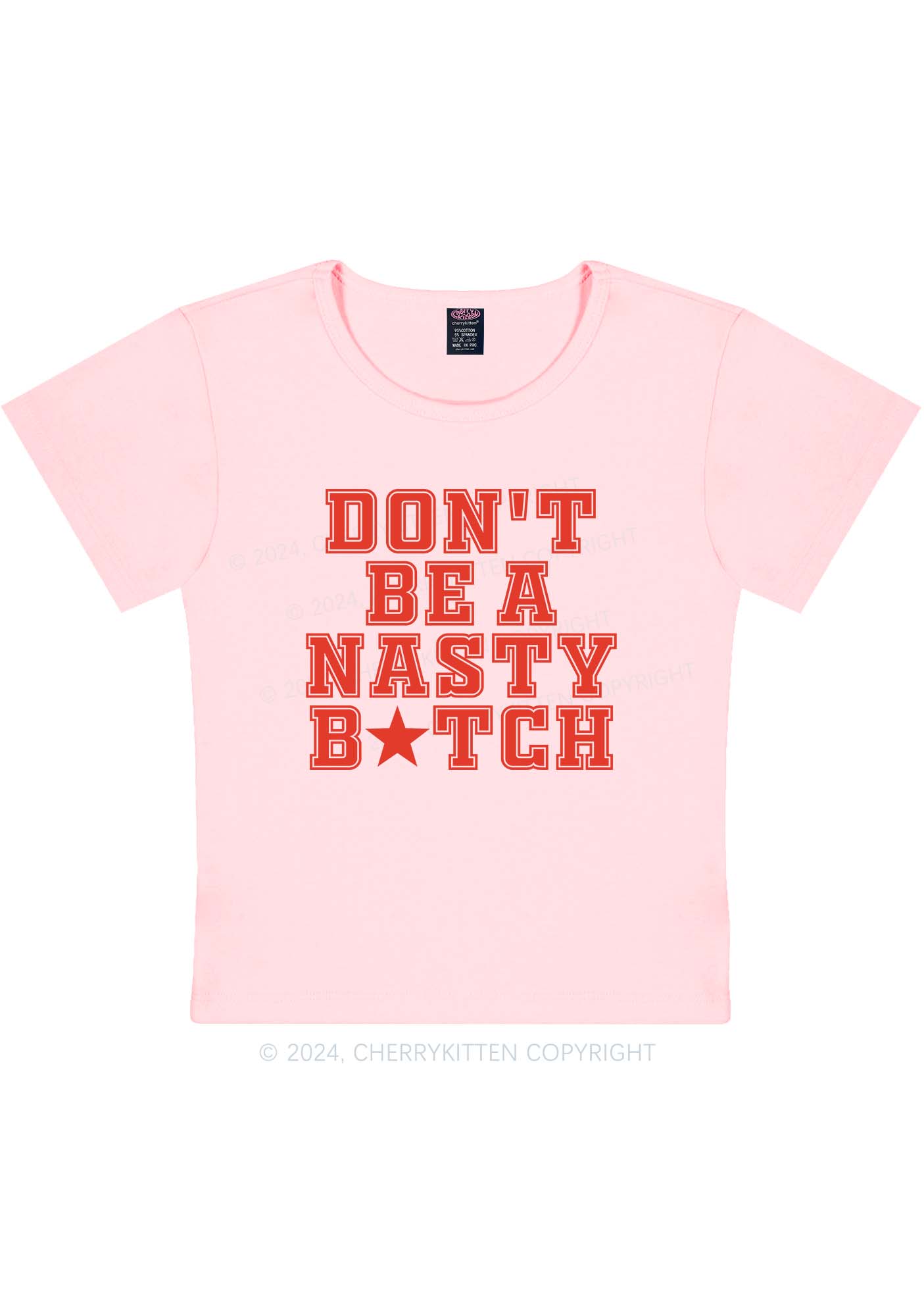 Nasty Bxxch Y2K Baby Tee Cherrykitten