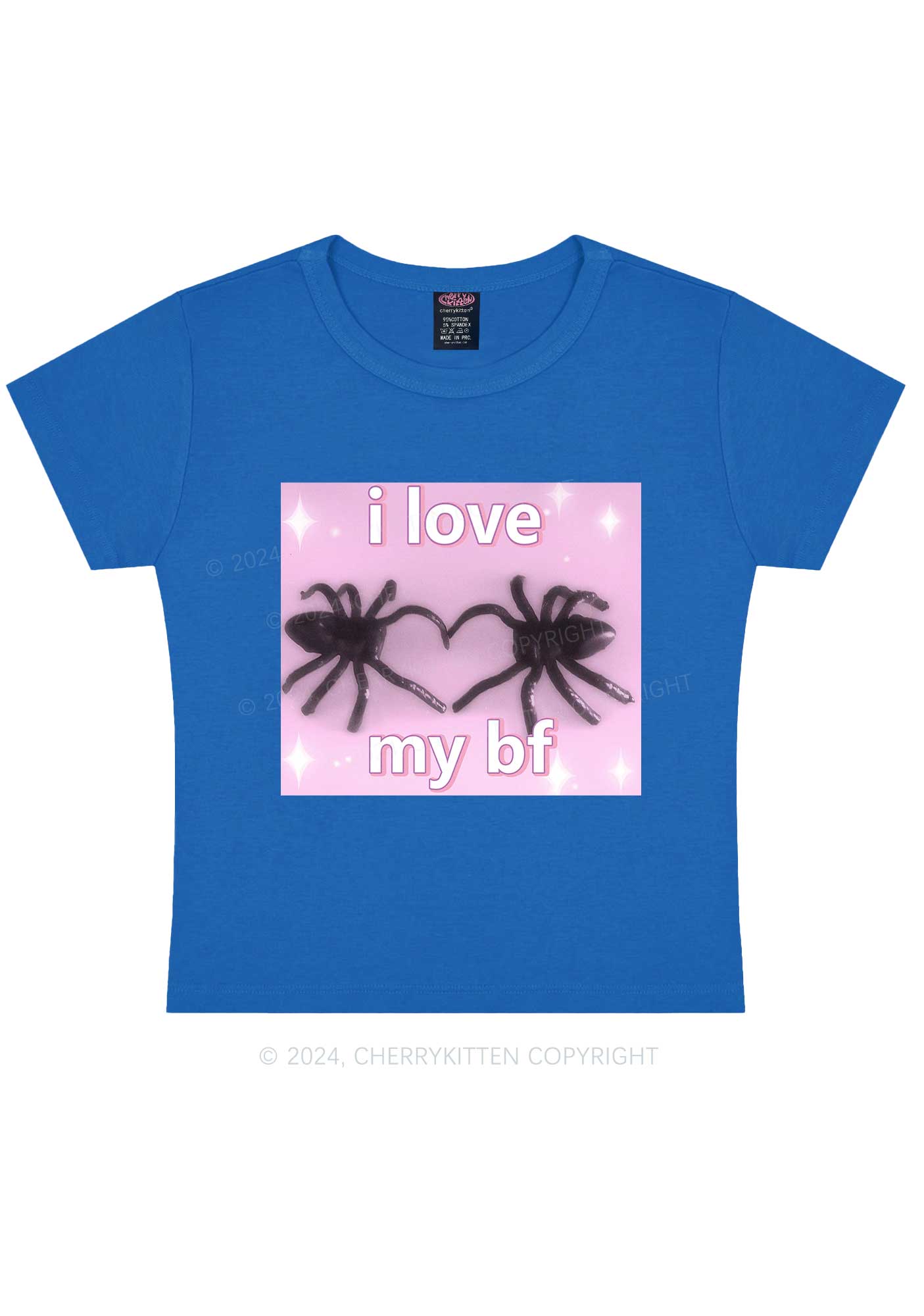 Love My Spider BF Y2K Valentine's Day Baby Tee Cherrykitten