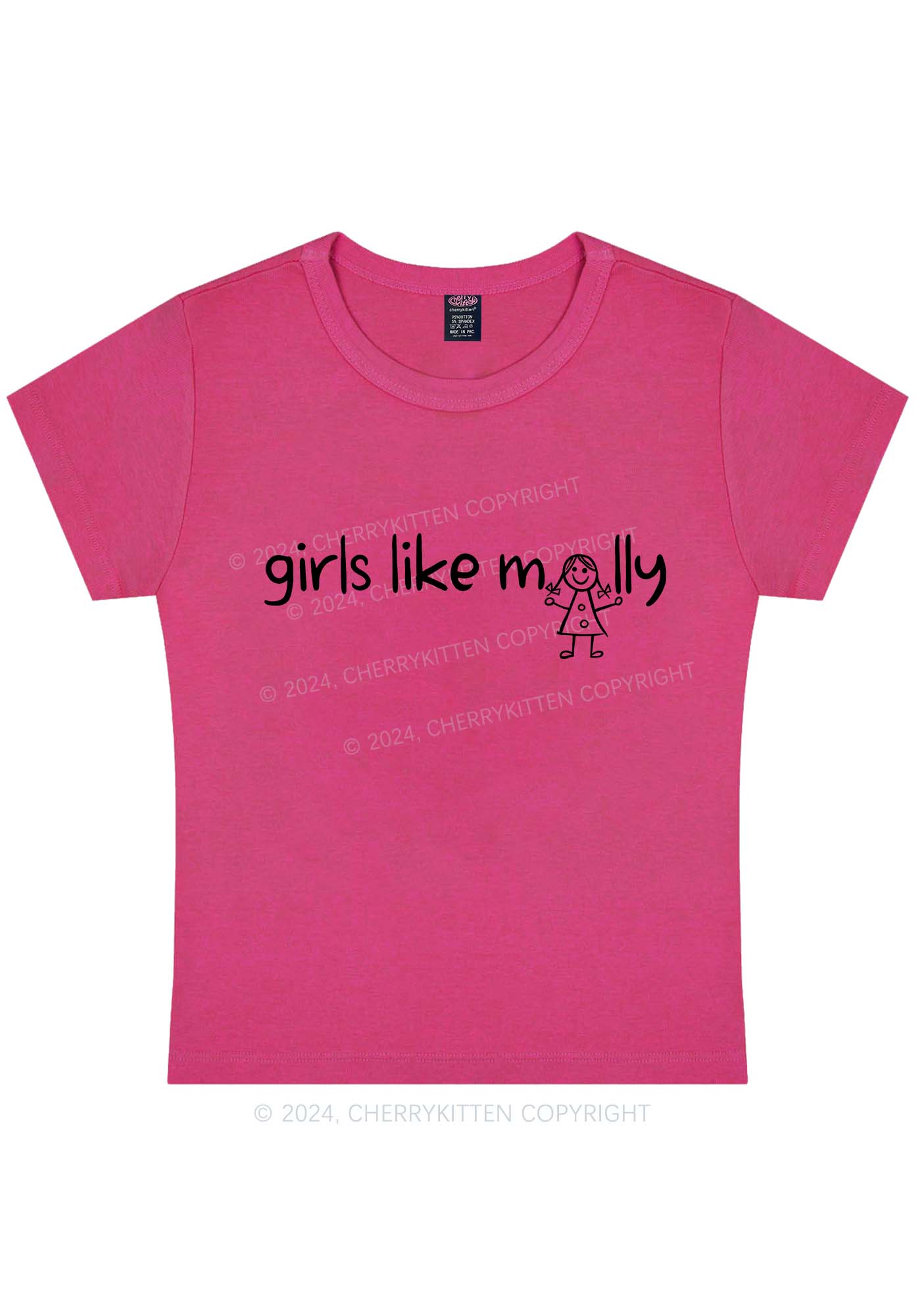 Curvy Girls Like Molly Y2K Baby Tee Cherrykitten