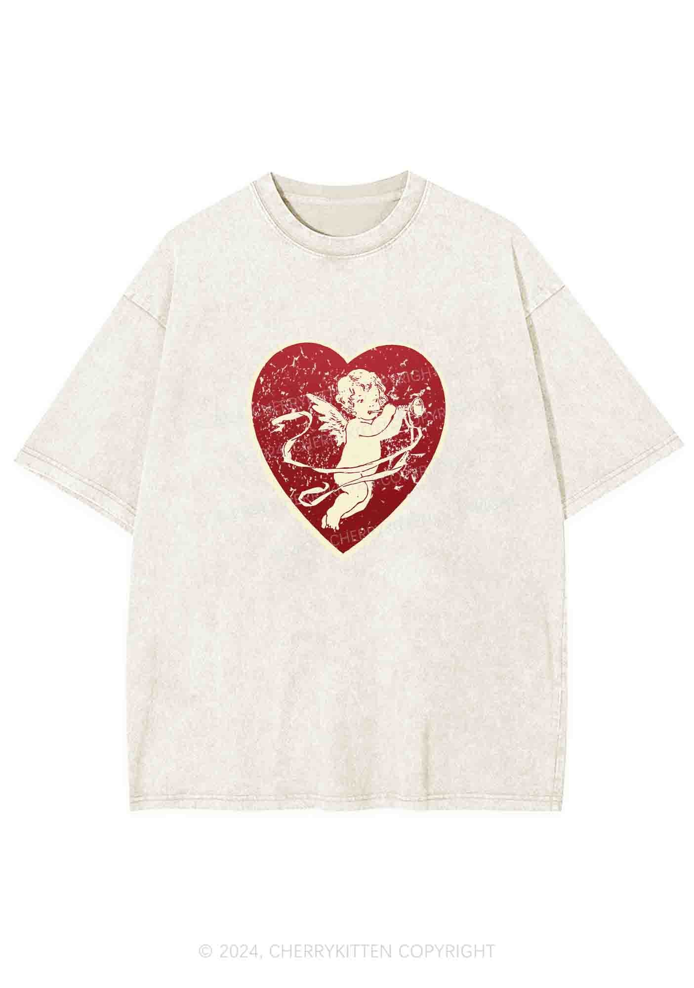 Trumpet Cupid Y2K Washed Tee Cherrykitten