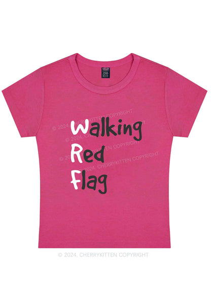 Walking Red Flag Y2K Baby Tee Cherrykitten