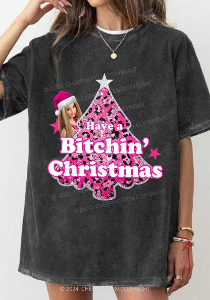 Christmas Bxxchin Y2K Washed Tee Cherrykitten