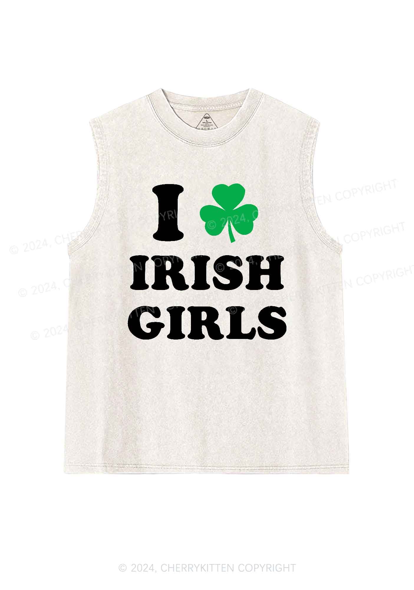 Irish Girls St Patricks Y2K Washed Tank Cherrykitten