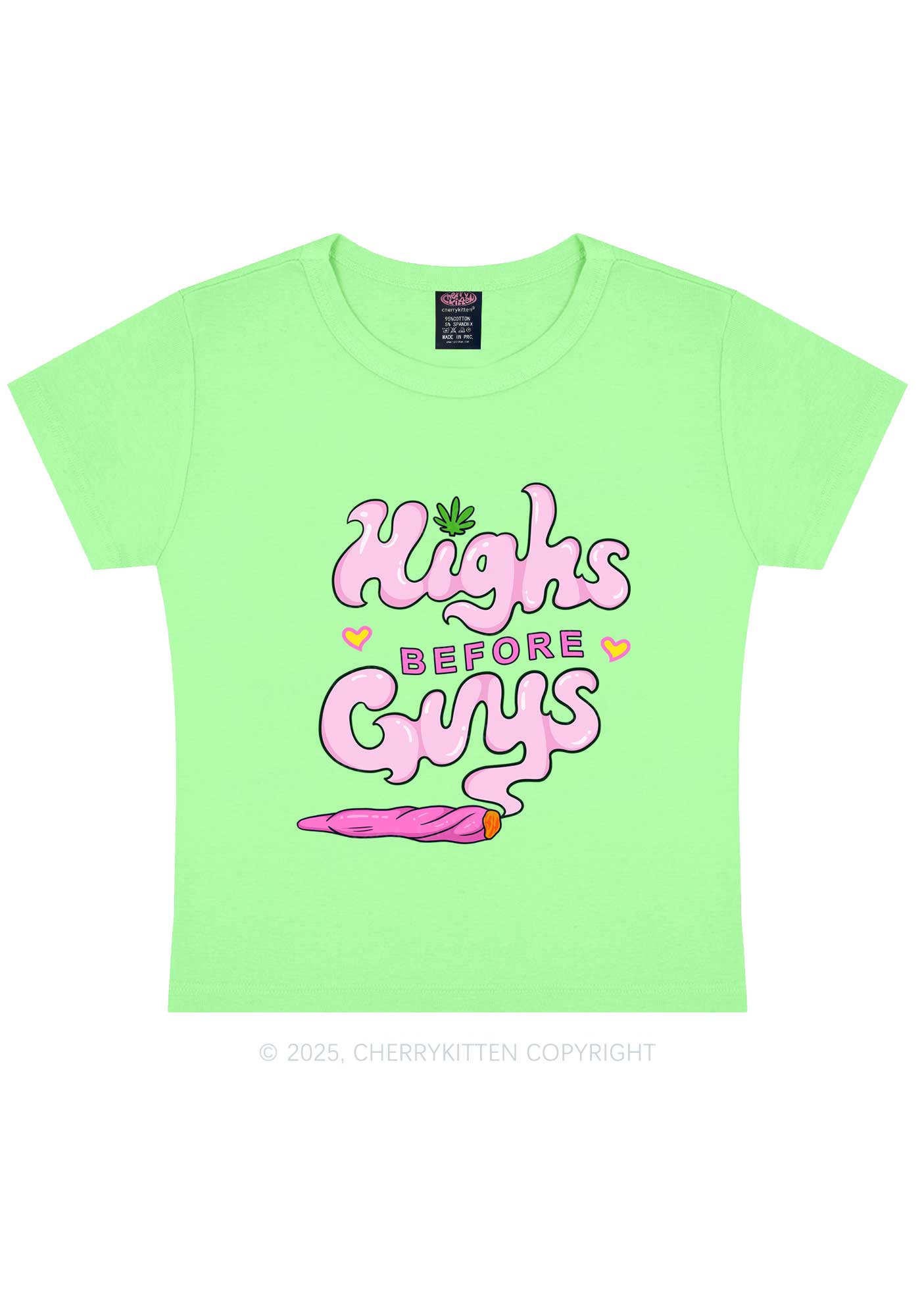 Highs Before Guys Y2K Baby Tee Cherrykitten