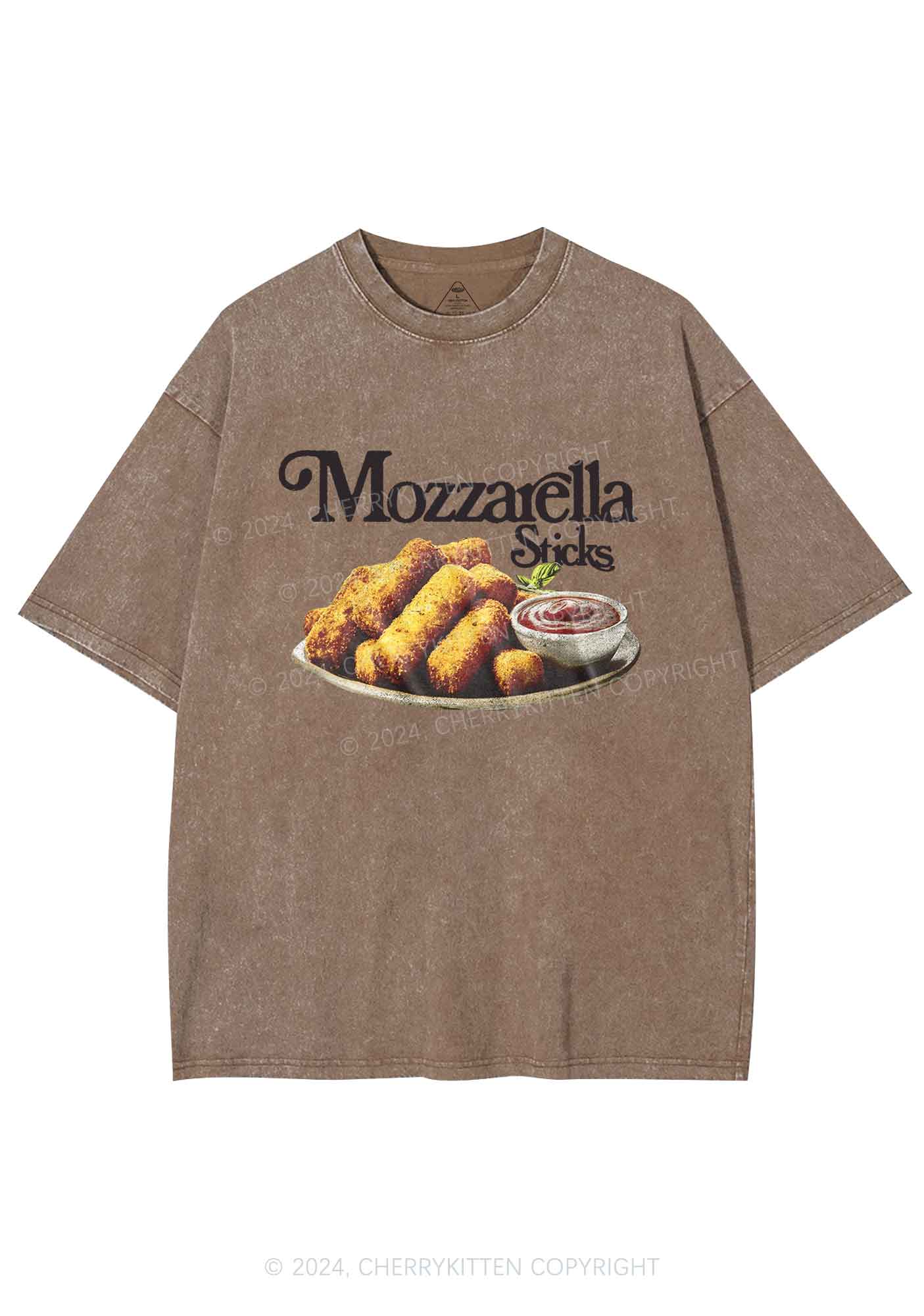 Mozzarella Sticks Y2K Washed Tee Cherrykitten