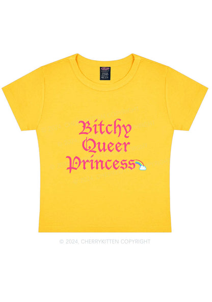 Queer Princess Y2K Baby Tee Cherrykitten