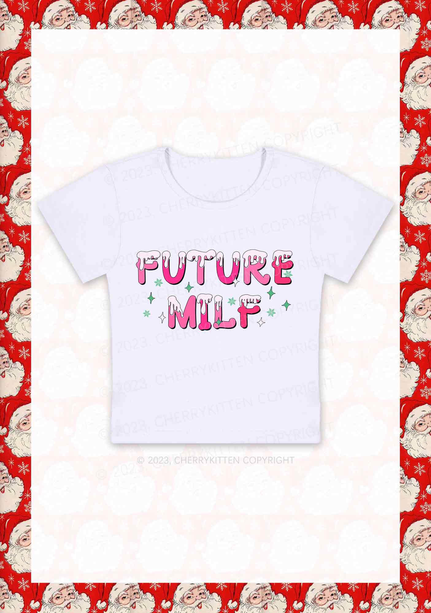 Snowflake Future Mxxf Christmas Y2K Baby Tee Cherrykitten