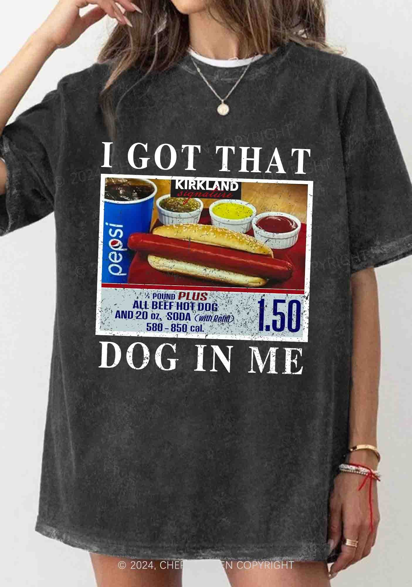 I Got That Hot Dog In Me Y2K Washed Tee Cherrykitten