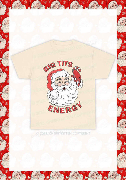 Big Santa Energy Christmas Y2K Chunky Shirt Cherrykitten