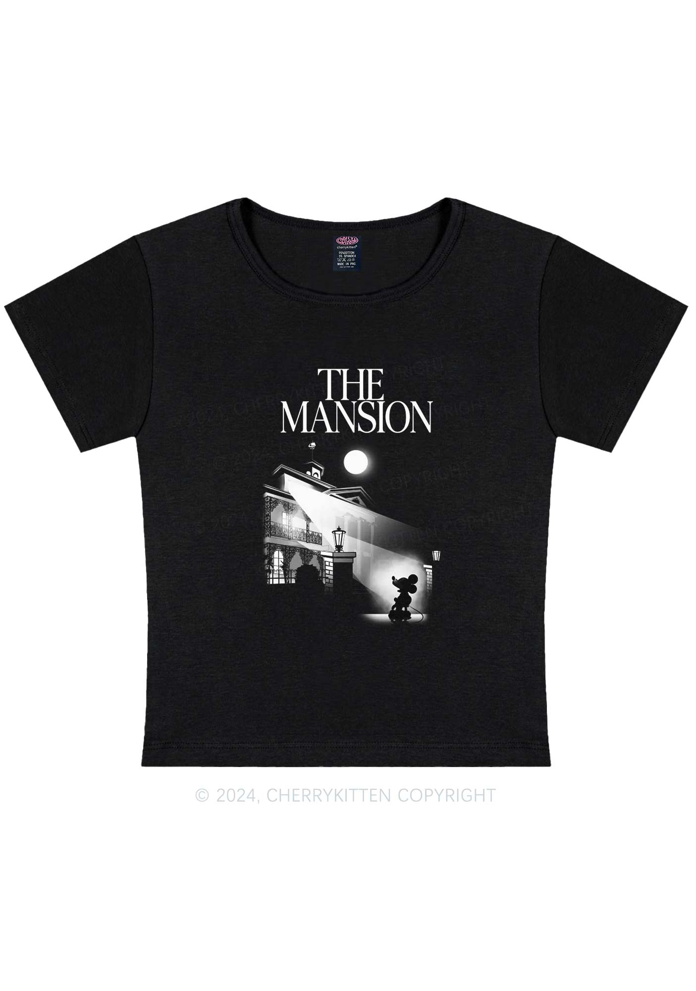 Halloween The Mansion Y2K Baby Tee Cherrykitten