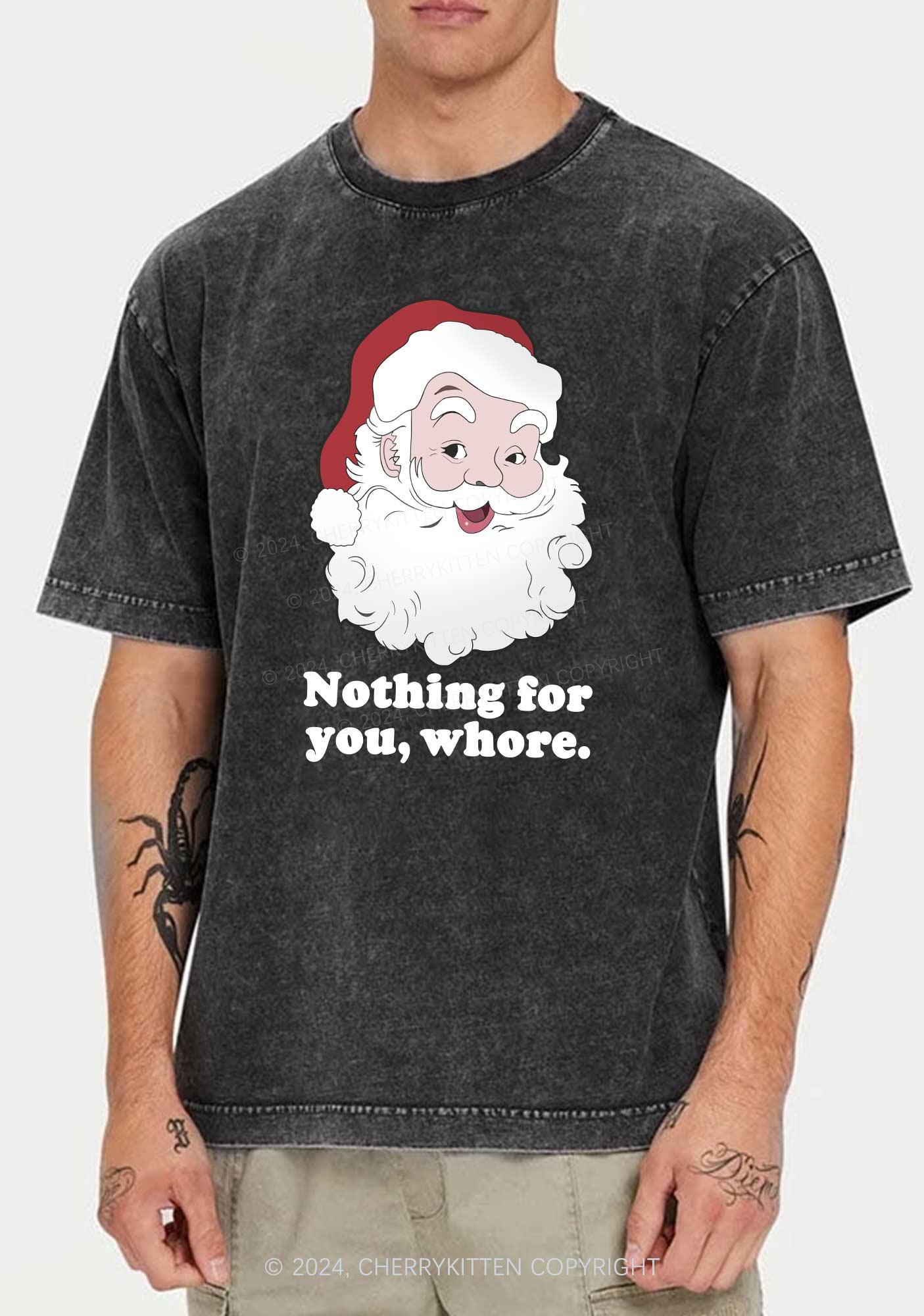 Christmas Nothing For You Y2K Washed Tee Cherrykitten