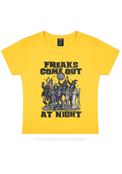 Halloween Freaks Come Out Y2K Baby Tee Cherrykitten