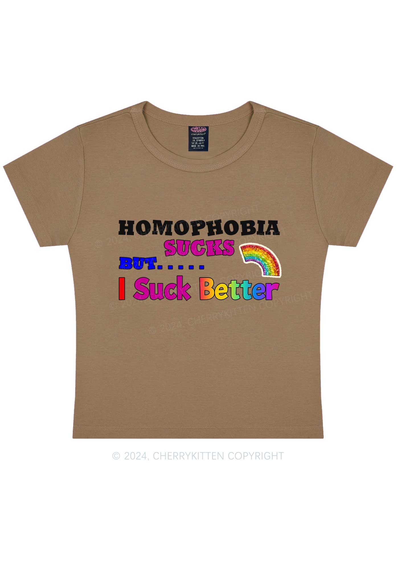 Homophobia Sucks Y2K Baby Tee Cherrykitten