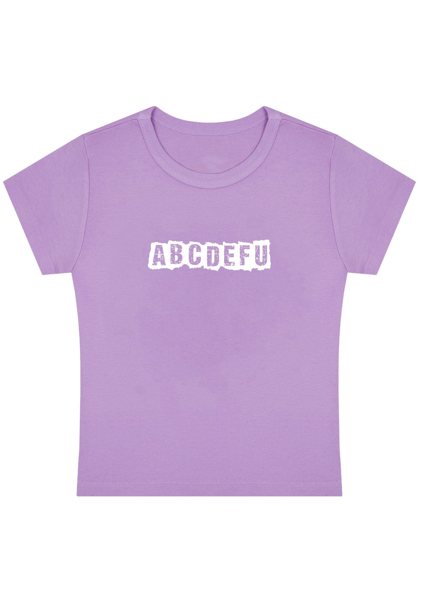 Curvy ABCDEFU Baby Tee