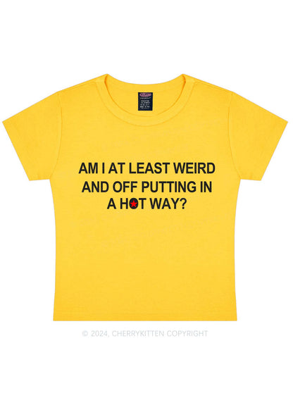 Am I Weird Y2K Baby Tee Cherrykitten