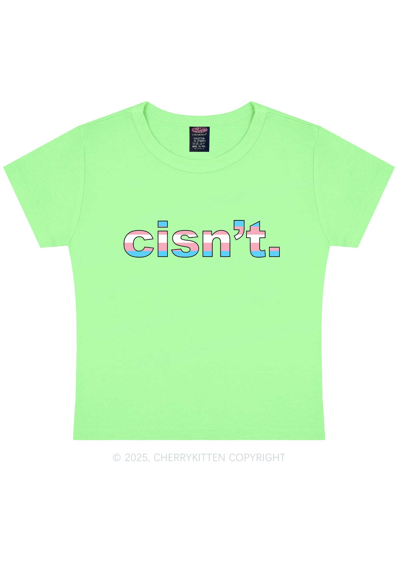 Cisn't Y2K Baby Tee Cherrykitten