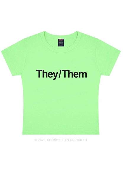 They Or Them Y2K Baby Tee Cherrykitten