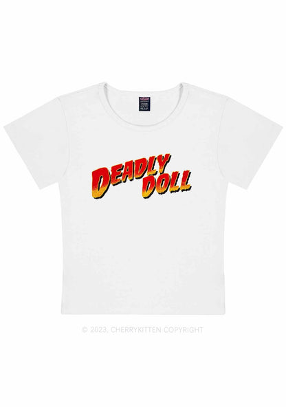 Curvy Deadly Doll Y2K Baby Tee Cherrykitten