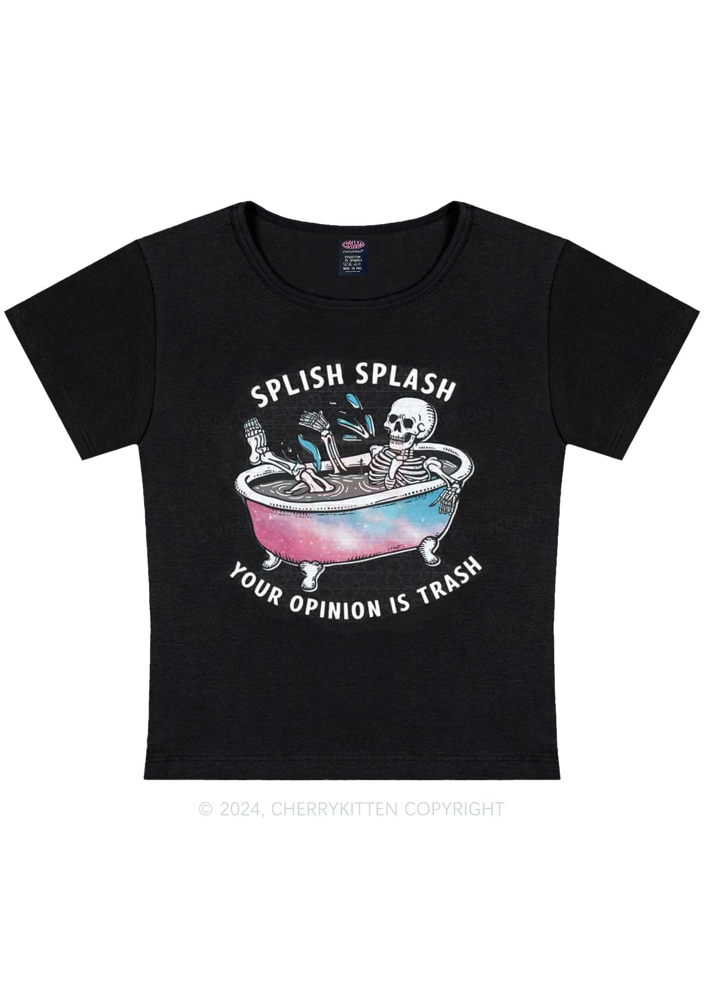 Halloween Splish Splash Y2K Baby Tee Cherrykitten